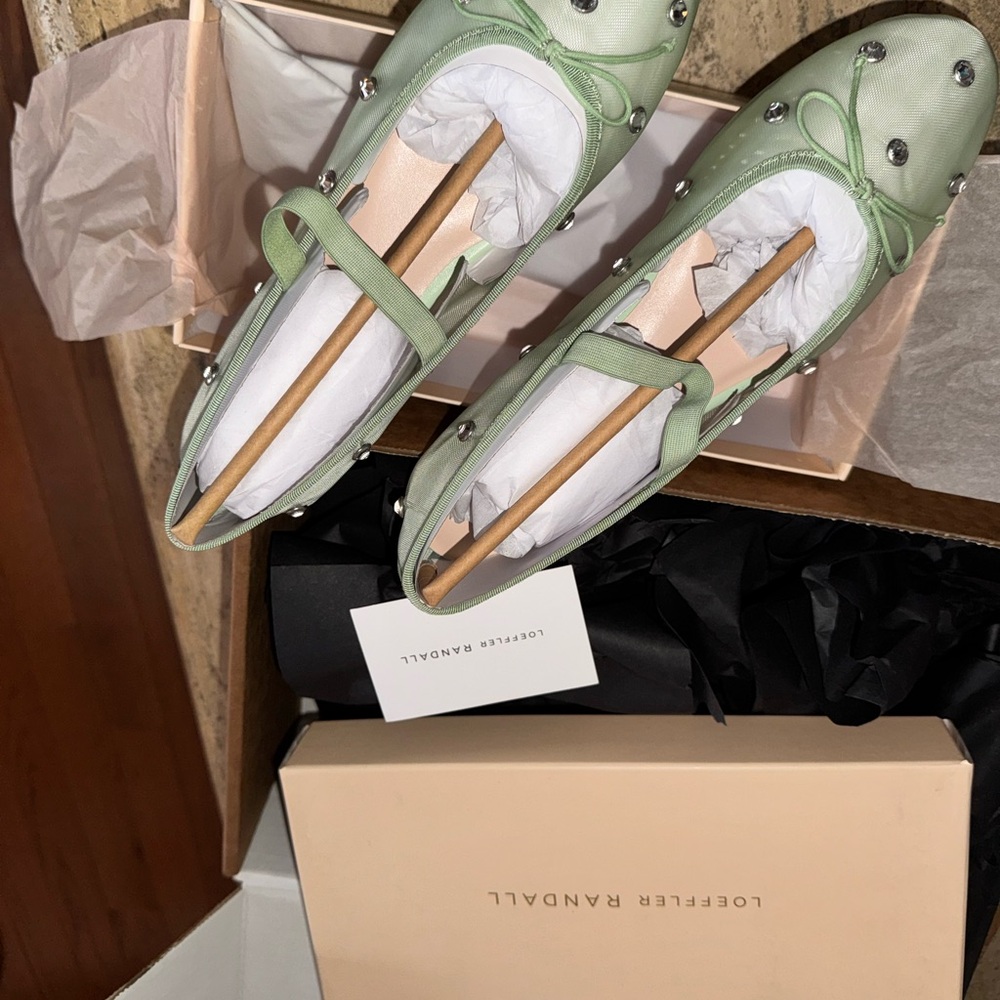 Loeffler Randall Green Ballet Flats